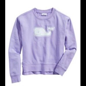 Vineyard Vines Girls Glitter Whale Sweatshirt